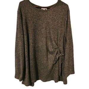 Ophelia Rae Gray Sparkly Pullover Sweater 3X